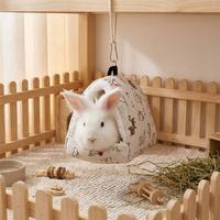 Dreieckiges Samt-Hamsterbett Hängende Höhle Hängematte Zelt Warmes Vogelnest Papageienversteck für Chinchilla, Meerschweinchen, Kaninchen, Katzen und mehr