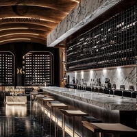 Kreative High End Pub Bar Theke LED Tisch Nachtclub Wein Wand Display Showcase Lounge Bar Design Restaurant Möbel Design