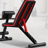 Banc d'exercice pliable en promotion avec haltères réglables, équipement de gym à domicile, banc multifonctionnel pour sit-ups et chaise romaine