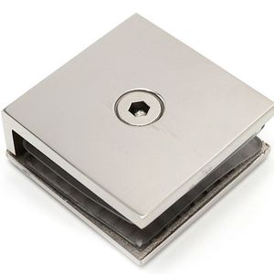 Stainless Steel Glass <b>Clip</b> With Frame For Bathroom Door <b>Mirror</b> Light Finish F-2081 - Product Image 4