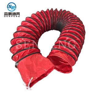 300mm di alta qualità resistente all'usura rosso PVC condotto dell'aria ad alta temperatura <span class=keywords><strong>flessibile</strong></span> di ventilazione <span class=keywords><strong>flessibile</strong></span> resistente al condotto dell'aria di scarico - Product Image 1