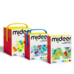 MD1549-1551 Mideer grande <span class=keywords><strong>punta</strong></span> <span class=keywords><strong>Fine</strong></span> lavabile pennarello-multi colori acrilico <span class=keywords><strong>pennarelli</strong></span> disegno bambino padella - Product Image 1