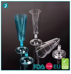 6Oz Nhà Sản Xuất Bán Buôn Kính Dùng Một Lần Cup PS Kính Nhựa Wine Glass Đối Với Đảng