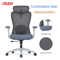 Chaise de bureau informatique avec support lombaire, hauteur réglable, appui-tête, accoudoirs, pivotante, pour télétravail, ventilée et rafraîchissante, vente en gros