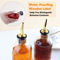 Ensemble de 4 bouteilles distributeurs de sirop de café en métal avec bec verseur, pour condiments, huile d'olive, avec étiquette, entonnoir, bouchon et brosse, 7oz/200ml