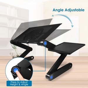 Table pliante multifonctionnel en Aluminium pour <span class=keywords><strong>ordinateur</strong></span> <span class=keywords><strong>portable</strong></span>, <span class=keywords><strong>support</strong></span> de bureau ou pour <span class=keywords><strong>canapé</strong></span>, réglable - Product Image 2