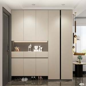 Étagère à chaussures en bois de taille personnalisée avec porte à charnières, matériau écologique, meubles de salon pour usage domestique - Product Image 1