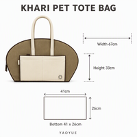 Sac de transport pour animaux de compagnie YAOYUE en toile kaki avec poche avant, à porter à la main, à l'épaule ou en bandoulière, pour petits chiens et chats