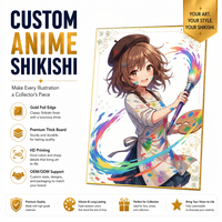 Planche Shikishi Anime Personnalisée – Cadeau d'Anniversaire, Planche Artistique, Feuille d'Or Holographique, Article de Collection, Cadeau pour Fans, Merchandise