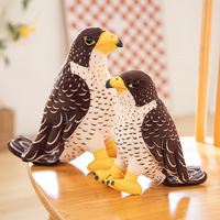 Poupée Aigle de Simulation Transfrontalière, Jouet en Peluche Super Doux, Poupée Oiseau Faucon, Ornements Cognitifs, Accessoires de Photographie, Coton PP