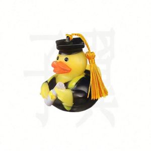 Wholesale Funny Yellow Graduation Rubber Duck Unisex Bulk for Kids' Shower and Swimming Sound Floating <b>Bath</b> Toys - Product Image 4