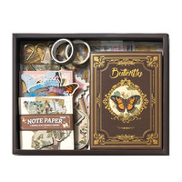 Kit de 155 Piezas para Coser con Hilo Impreso, Diario Vintage, Scrapbook, Cuaderno Retro, Set de Regalo
