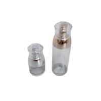 Flacon de lotion haut de gamme doré et argenté de 30 ml, 60 ml, 90 ml