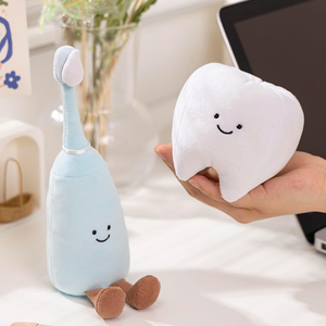 Divertido Juego de Imitación de <span class=keywords><strong>Dentista</strong></span> con Cepillo de Dientes, Pasta Dental y Modelos de Dientes, Lindos Modelos de Dientes de Peluche Interactivos - Product Image 2