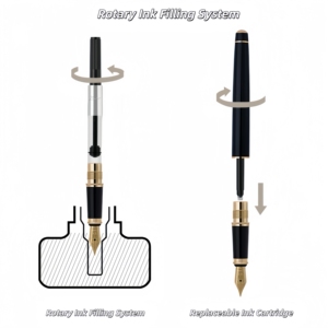 Set Regalo di Penne Stilografiche Premium con Custodia in Pelle, Scrittura Fluida, <span class=keywords><strong>Penna</strong></span> di Lusso e Ricariche d'Inchiostro per Professionisti e Laureati - Product Image 2