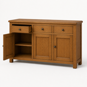 Contemporary Reclaimed Teak Wood Eco-Friendly Multi-functional Water Resistant Kitchen Buffet Display Cabinet Dining Room - Product Image 2