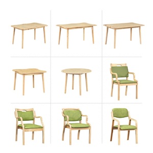 <b>Solid</b> <b>Wood</b> <b>Dining</b> <b>Table</b> And Chair Set Square Shape For Elderly Care And Restaurant Use Adult Target - Product Image 5
