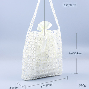 Sac à main de luxe en perles tissées fait main, élégant sac à bandoulière pour femme, idéal pour les fêtes et mariages, petit sac seau pour femme 2026 - Product Image 6
