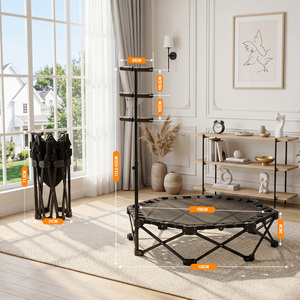 Trampoline pliable octogonal en acier noir, capacité de charge 150 kg, durable et portable, en stock en Espagne - Product Image 3