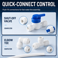 Kit de raccordement électrique Ilauke 15M pour tuyau d'alimentation en eau + connecteur de réfrigérateur pour utilisation extérieure en voiture, style européen, double réfrigérateur