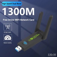 Dongle Wi-Fi USB 3.0 Plug and Play Adaptor Dual Band untuk Gaming Online, Streaming Video, PC, Desktop, Laptop, Kartu Jaringan Eksternal