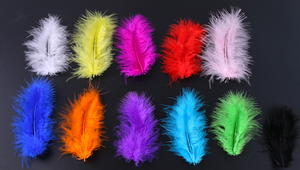 Pluma de Marabú Blanca Teñida Naturalmente, Pluma de Pavo de 3 Pulgadas para Manualidades, Decoración, Adorno para Pesca con Mosca, Accesorio para Manualidades - Product Image 2