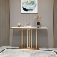 Table console en marbre moderne simple et luxueuse pour le salon, meubles de maison, entrée, couloir