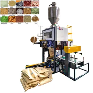 Wheat Sand Grain Granule Pellet Bag Packing Sealing Machine Conveyor Weighing Scale Sewing Machine