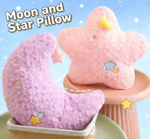 Lindos Cojines de Peluche con Forma de <span class=keywords><strong>Luna</strong></span> y Estrella, Cojines Decorativos para Sofá, Sala de Estar, Cabecera, Cojines de Apoyo Lumbar para Automóvil - Product Image 1