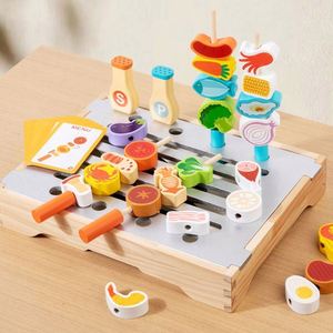 Jeu de simulation de barbecue en bois réaliste pour enfants de 3 ans et plus - Product Image 1