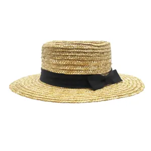 Erkek klasik düğün şerit şerit güneş koruma hasır şapka hasır şapka