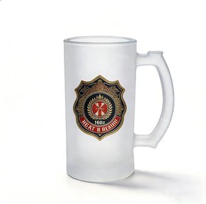 Mugs à bière en verre dépoli <span class=keywords><strong>Sumex</strong></span> pour sublimation, 16 oz, personnalisables avec photo/texte, à paroi simple, pour boissons froides - Product Image 4