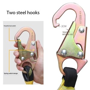 25ft 25kn Heavy Duty Fall Protection Vertical <span class=keywords><strong>Toiture</strong></span> Cordes Harnais Longe Corde <span class=keywords><strong>De</strong></span> <span class=keywords><strong>Sécurité</strong></span> Avec Mousquetons <span class=keywords><strong>En</strong></span> Acier Allié - Product Image 3