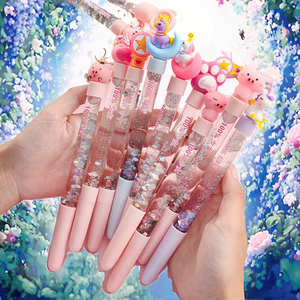 Stylo gel en plastique rose de qualité supérieure unisexe, bâton de fée, encre noire 0,5 mm, créatif, coloré, lune, licorne, Gongbei, utilisation au bureau et à l'école - Product Image 2