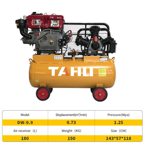 Tahu 180l מדחס אוויר נייד 12hp מנוע דיזל 1.25mpa מונחה חגורת DW-0.9/16 מדחסים תעשייתיים משאבת - Product Image 6