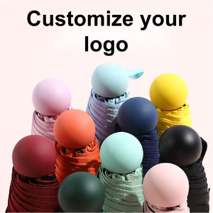 Bolsillo de protección Uv Cinco plegables Simple Nuevo estilo Mini pequeño y conveniente Paraguas de cápsula ultraligero con logotipo - Product Image 4