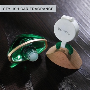 Bottiglia di vetro appesa auto vuota bottiglia di profumo 8ml 10ml con tappo in legno - Product Image 6