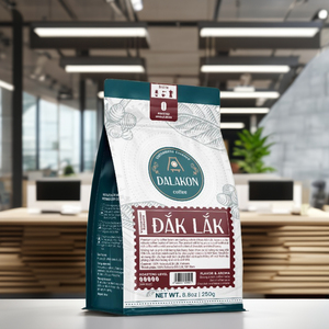 กาแฟโรบัสต้าคั่วเข้มคุณภาพสูง DALAKON ผลิตในเวียดนาม 100% บรรจุถุงใหญ่ พรีเมียม คาเฟอีนสูง - Product Image 6