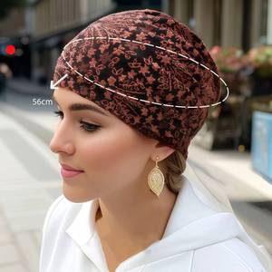 Preparing to ship fashionable ethnic turban <b>hats</b> with large floral designs <b>for</b> African and Muslim women - Product Image 3
