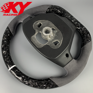 Volant sport racing en fibre de carbone forgée, fin et blanc, sur mesure, compatible avec Ford Fiesta ST MK7 MK7.5 - Product Image 3
