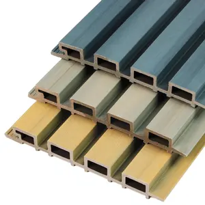 Co-Extrusion Outdoor Wall Panels Plastic WPC Fluted Cladding for Hotel Exterior Use Advantageous Material