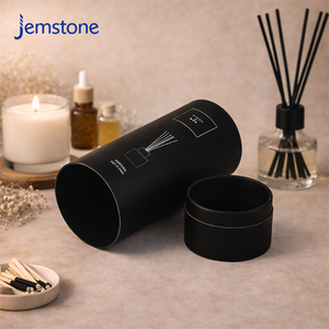 Emballage de tube en carton pour huile essentielle de luxe personnalisé, cylindre rond en kraft avec insert en EVA, emballage de tube en papier pour diffuseur de parfum - Product Image 4