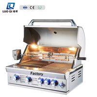 Barbecue à charbon intégré de haute qualité et gril à gaz, assemblage facile, fabriqué en acier inoxydable de qualité supérieure, personnalisable