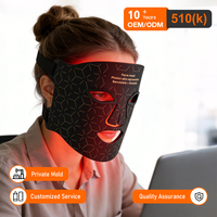Masque de luminothérapie rouge BWAY 510K pour usage domestique, masque facial vertical avec LED et lumière proche infrarouge, garantie 1 an