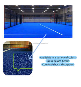 Césped Artificial <span class=keywords><strong>para</strong></span> Pista de Pádel, Césped Sintético de PE de 12 mm <span class=keywords><strong>para</strong></span> Pista de Tenis de Pádel, Suelo Deportivo Resistente al Desgaste y Anti-UV - Product Image 2
