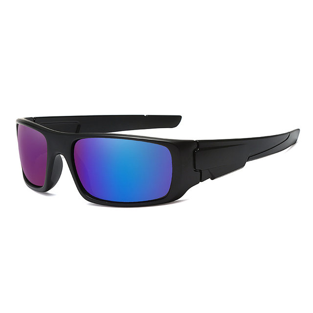 Unisex Sports Sunglasses UV400 Glass Lens Fashionable Vintage Designs Variety Frame Black PC