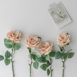 O-X480 Vente en gros de roses artificielles vintage européennes, roses décoratives pour mariage, roses rouille vieillies, arrangements floraux d'automne - Product Image 3