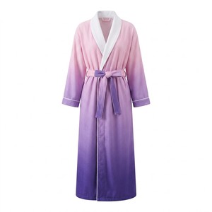 Robes kimono en satin ombré - Vêtements haut de gamme pour hôtels et spas avec bordure contrastée - Product Image 1