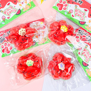 Summer Happy Watermelon Funny Design Anti-Stress Decompression Toy for 5-7 Years Cat Claw Squeeze Toy with Slow <b>Rebound</b> Parties - Product Image 1