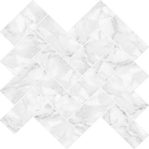 Azulejos Autoadhesivos de <span class=keywords><strong>Vinilo</strong></span> Blanco Moderno, Diseño Geométrico en Espiga, 305x305mm, Impermeables, para <span class=keywords><strong>Ducha</strong></span>, Cocina - Product Image 1